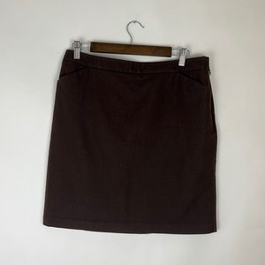 NEW YORK + CO mini skirt brown hidden zip on side 10